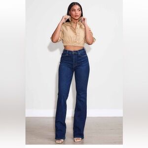 299. Mid-rise western bootcut Jean in dark wash